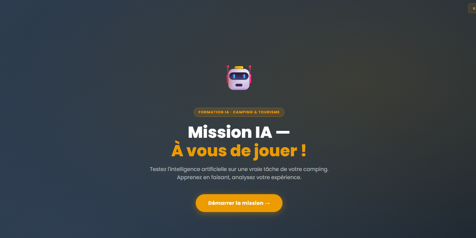 Capture d’écran mission IA